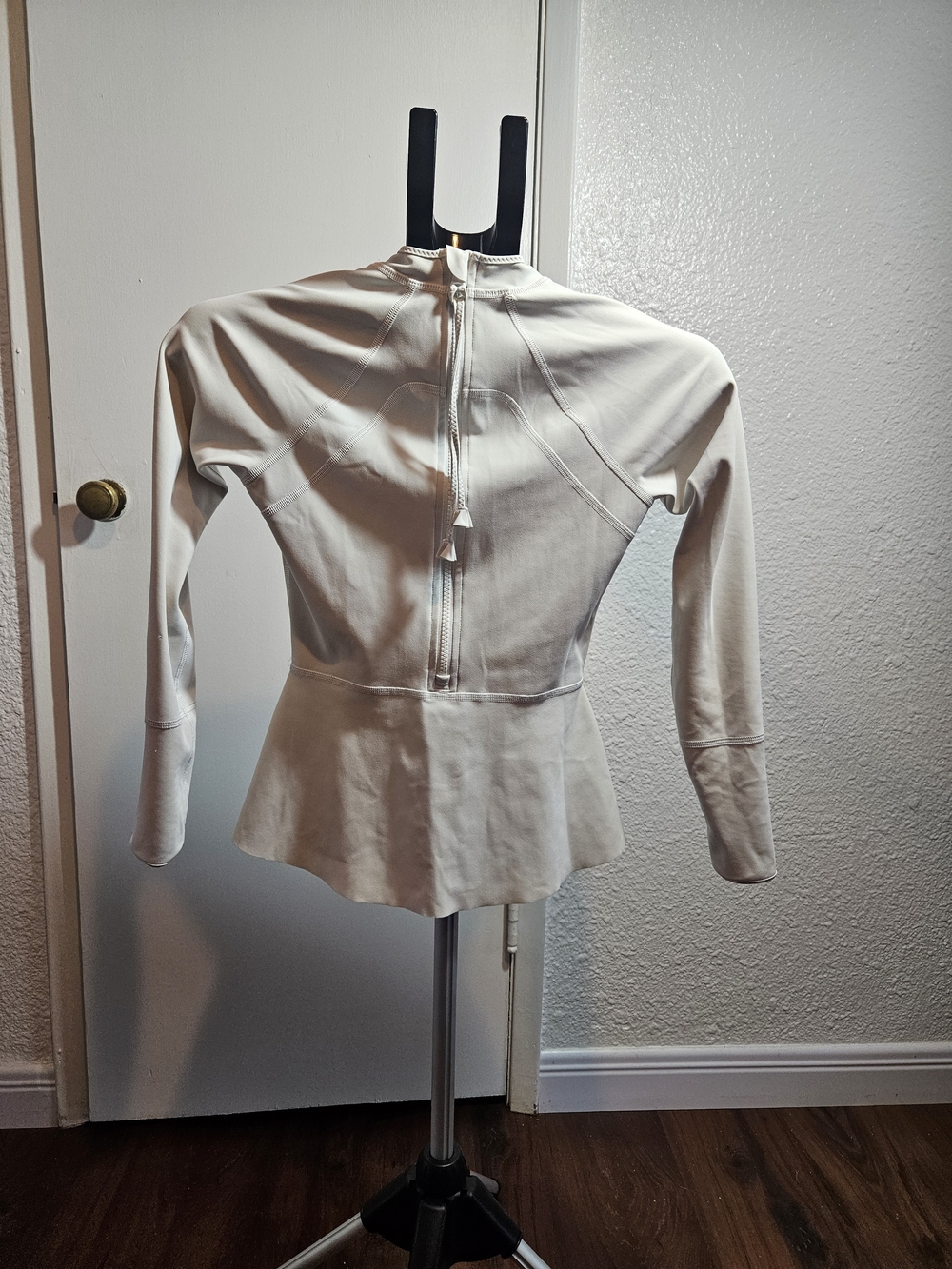 lululemon athletica Cream Peplum Zip-Back Jacket